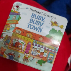 Richard Scarry Busy Town Stuffed Animal Worm Medium Plush Red Brown Green